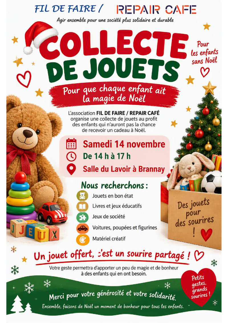 COLLECTE DE JOUETS , DON AUX ASSOCIATIONS