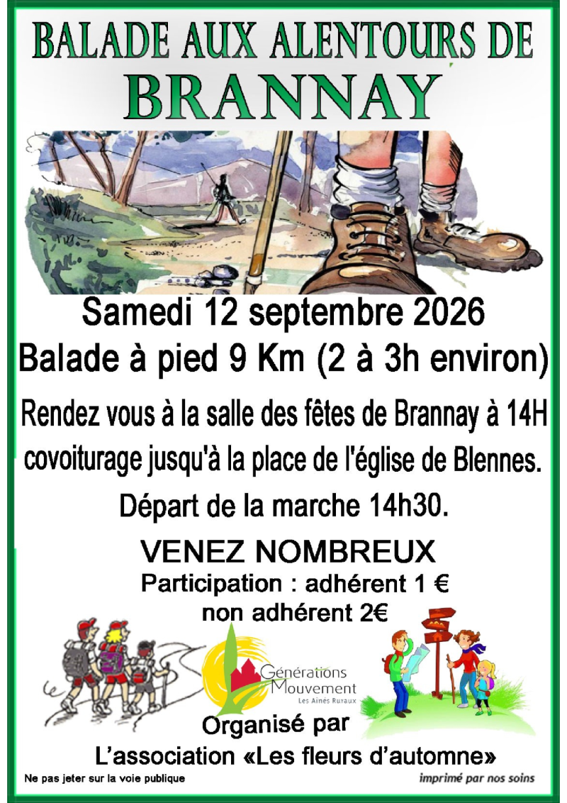 RANDONNÉE À BLENNES LE 12 SEPTEMBRE